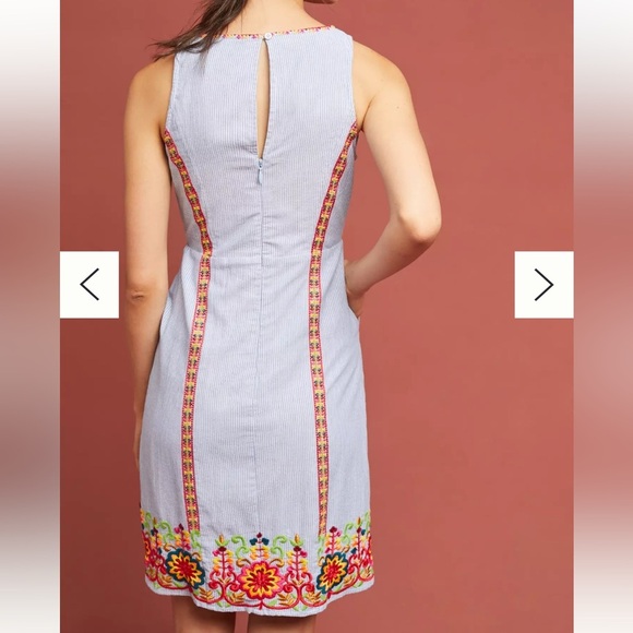 Anthropologie Maeve Madeleine Embroidered Shift Dress - Picture 3 of 13